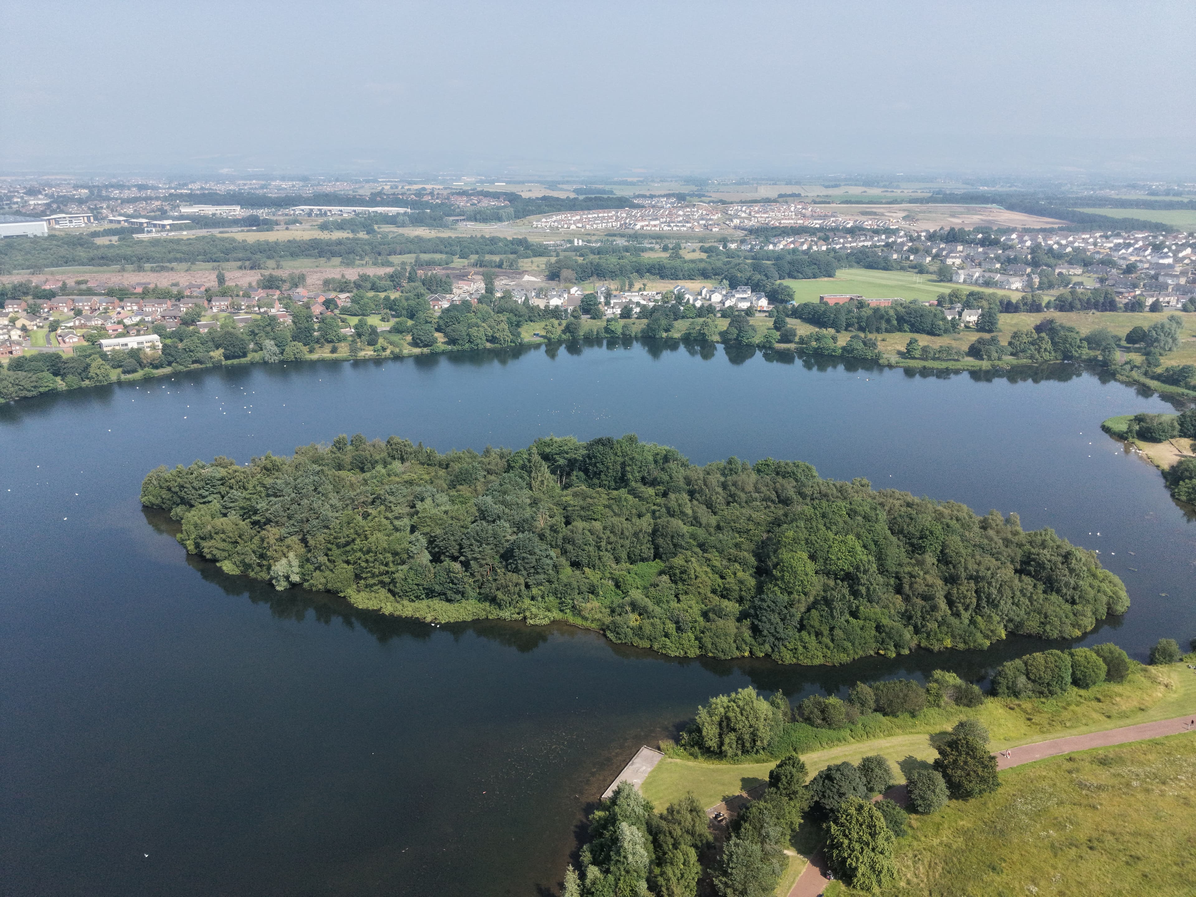 Hogganfield Loch Drone Image Summer 2026