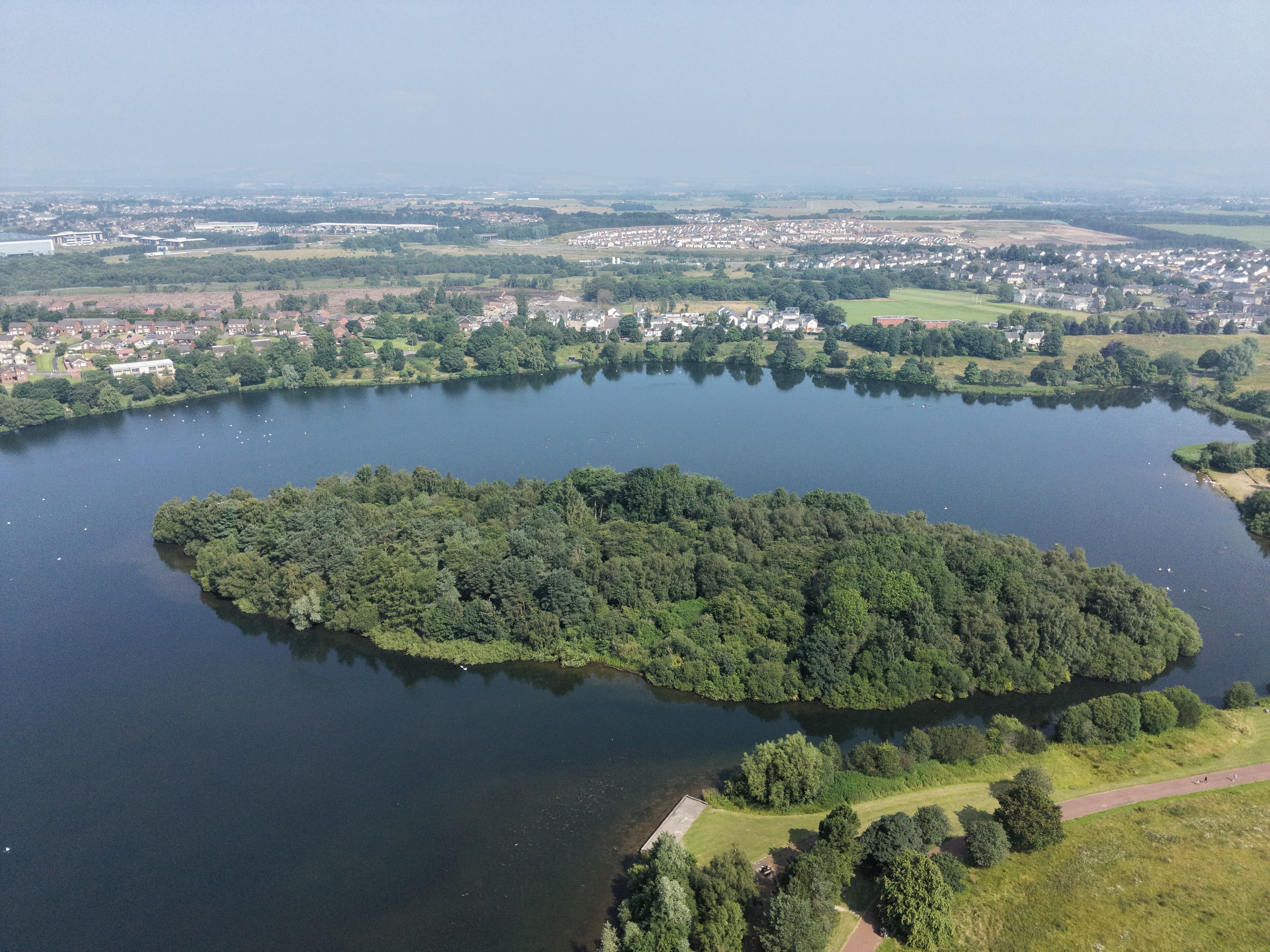 Hogganfield Loch Drone Image Summer 2026