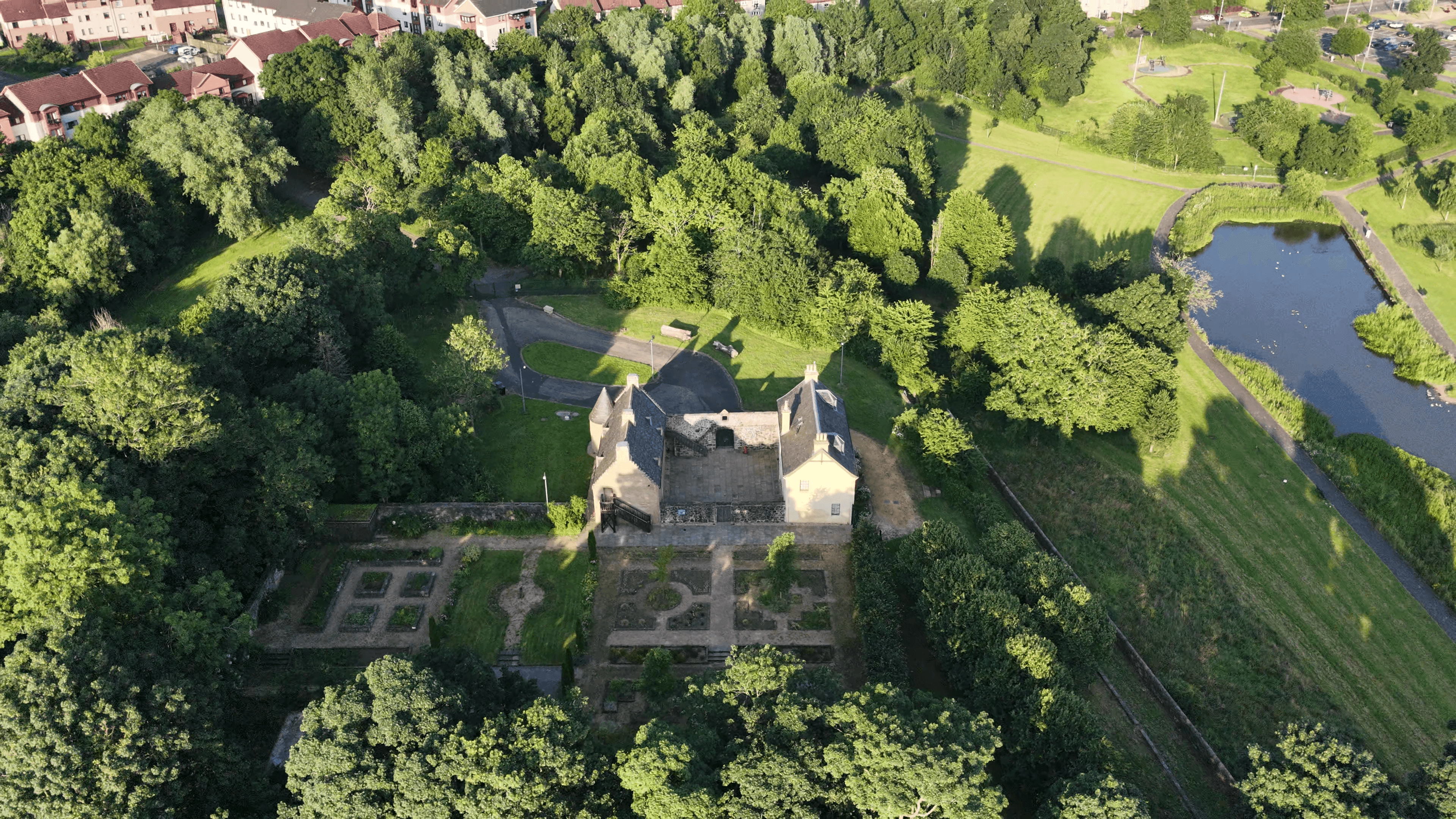 Provan Hall drone image