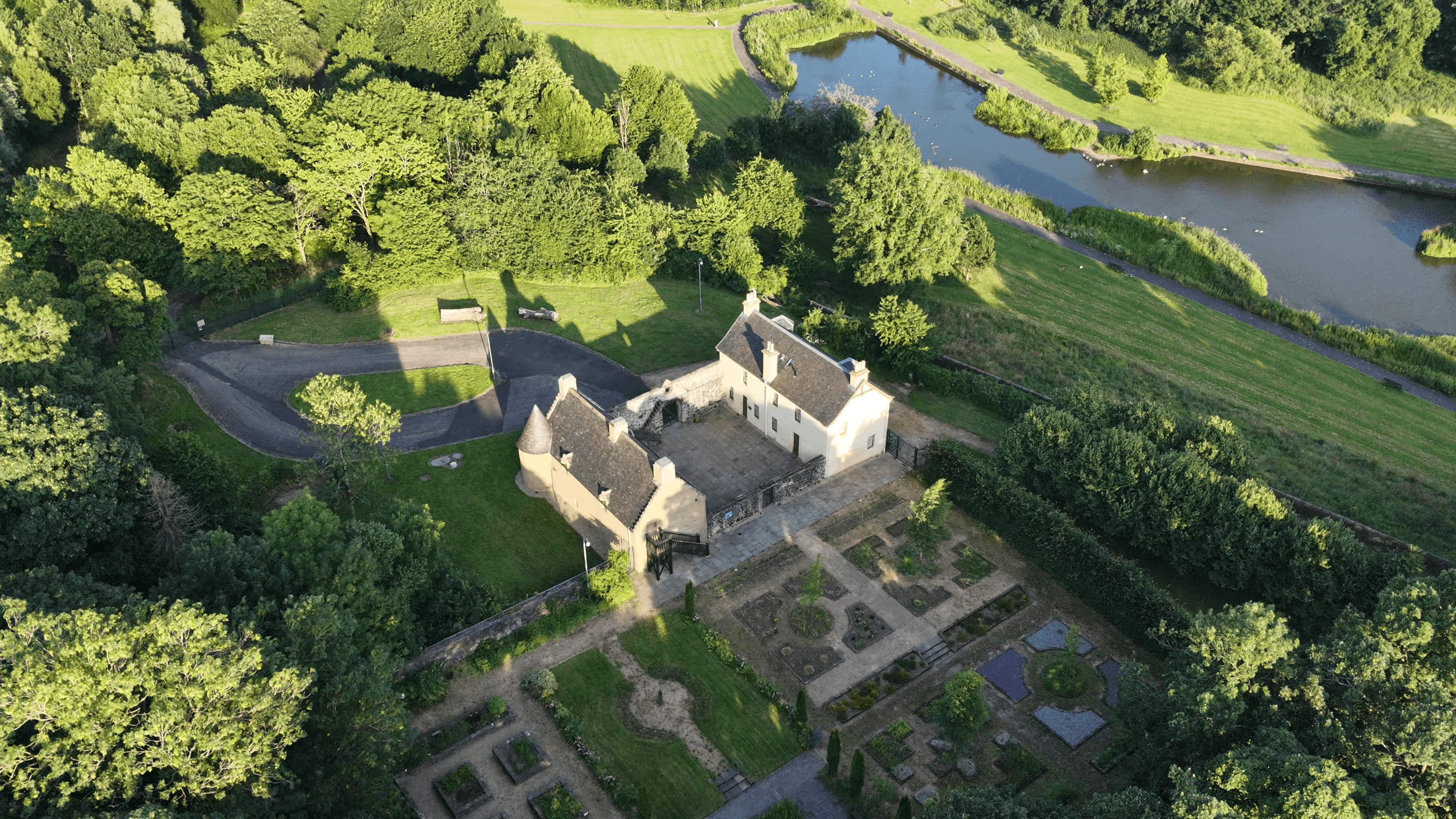 Provan Hall drone image