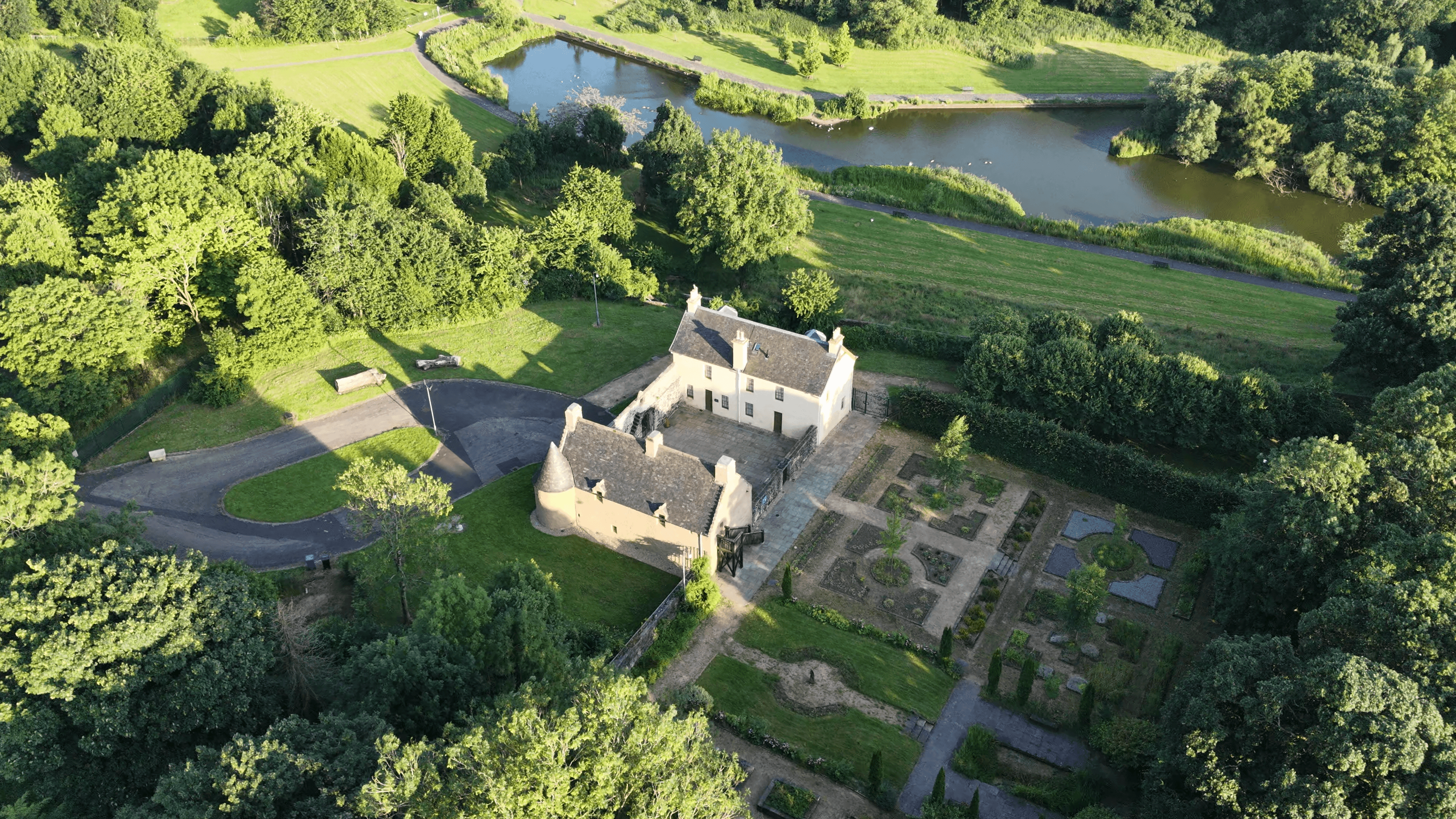 Provan Hall drone image