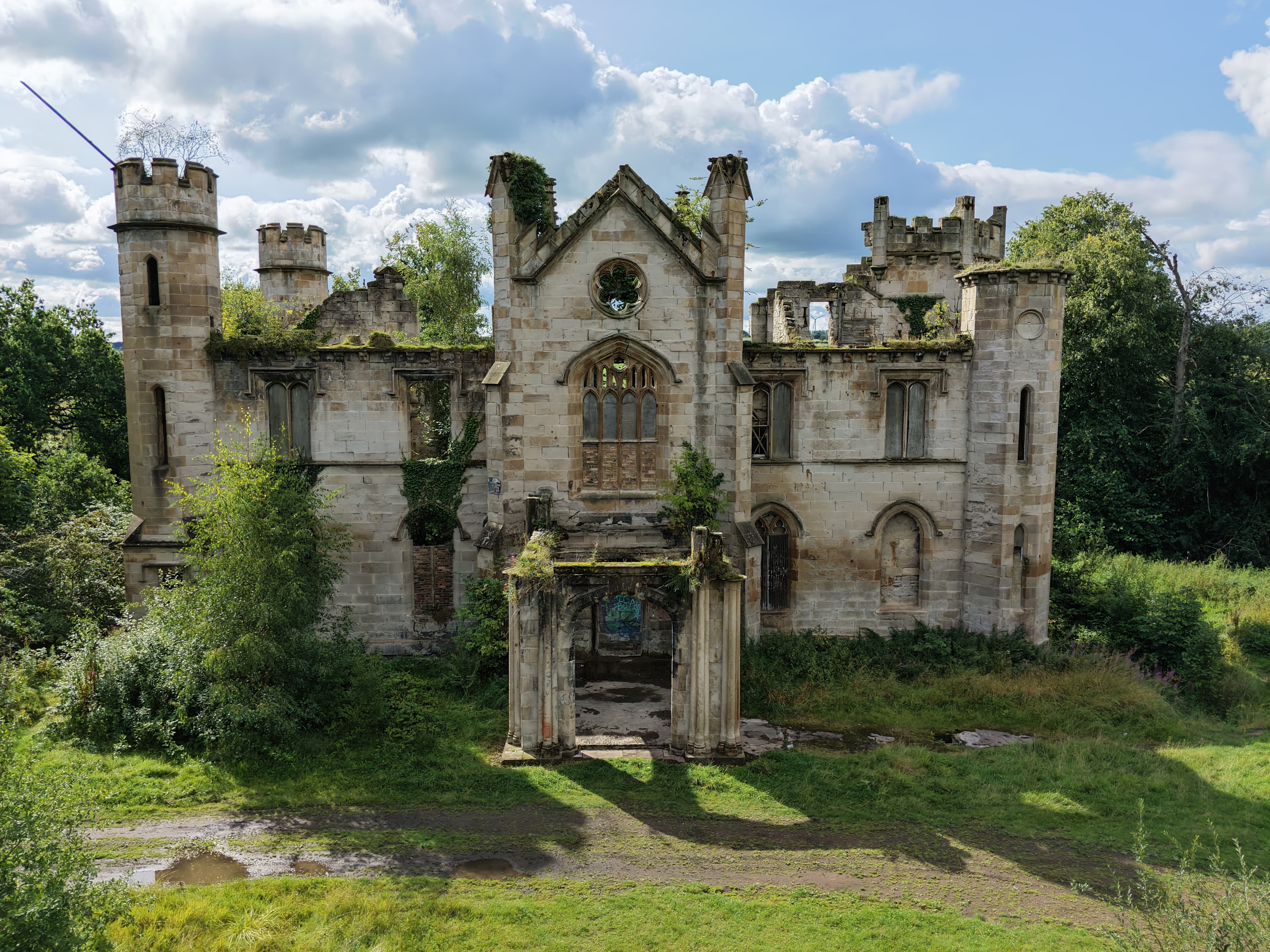Cambusnethan Priory drone image 2026