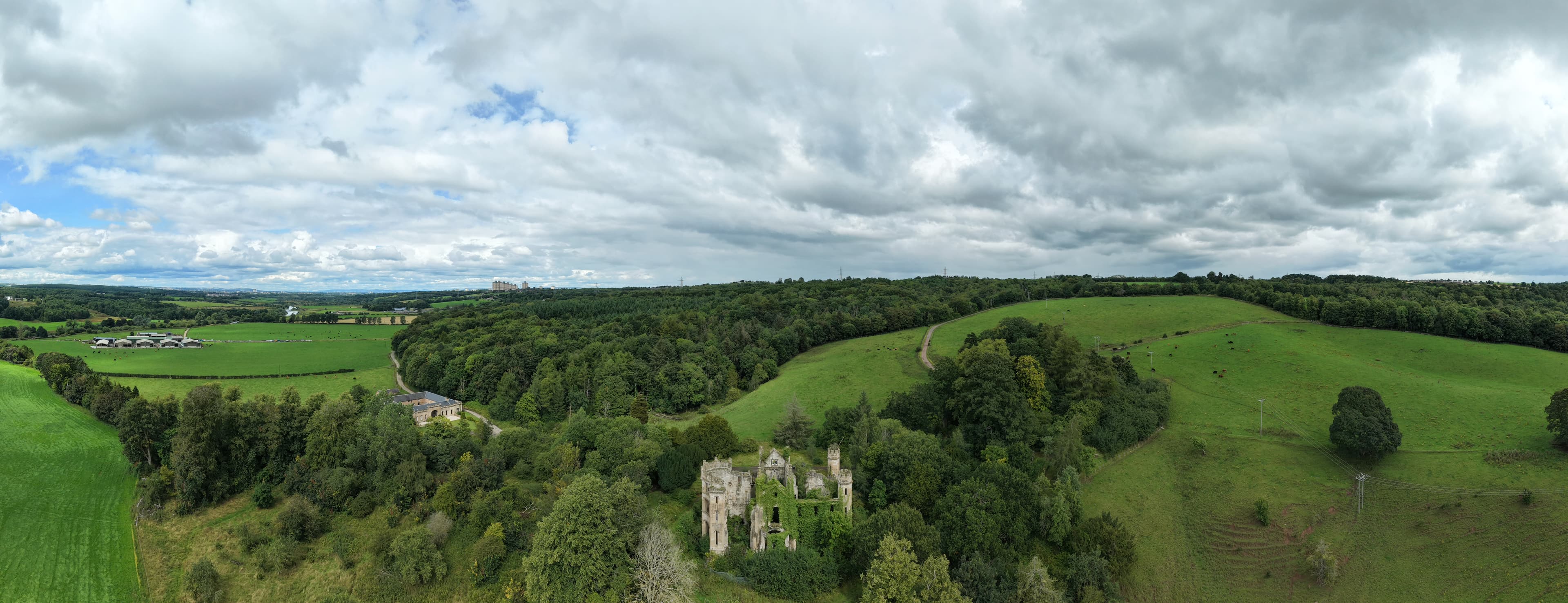 Cambusnethan Priory drone image 2026