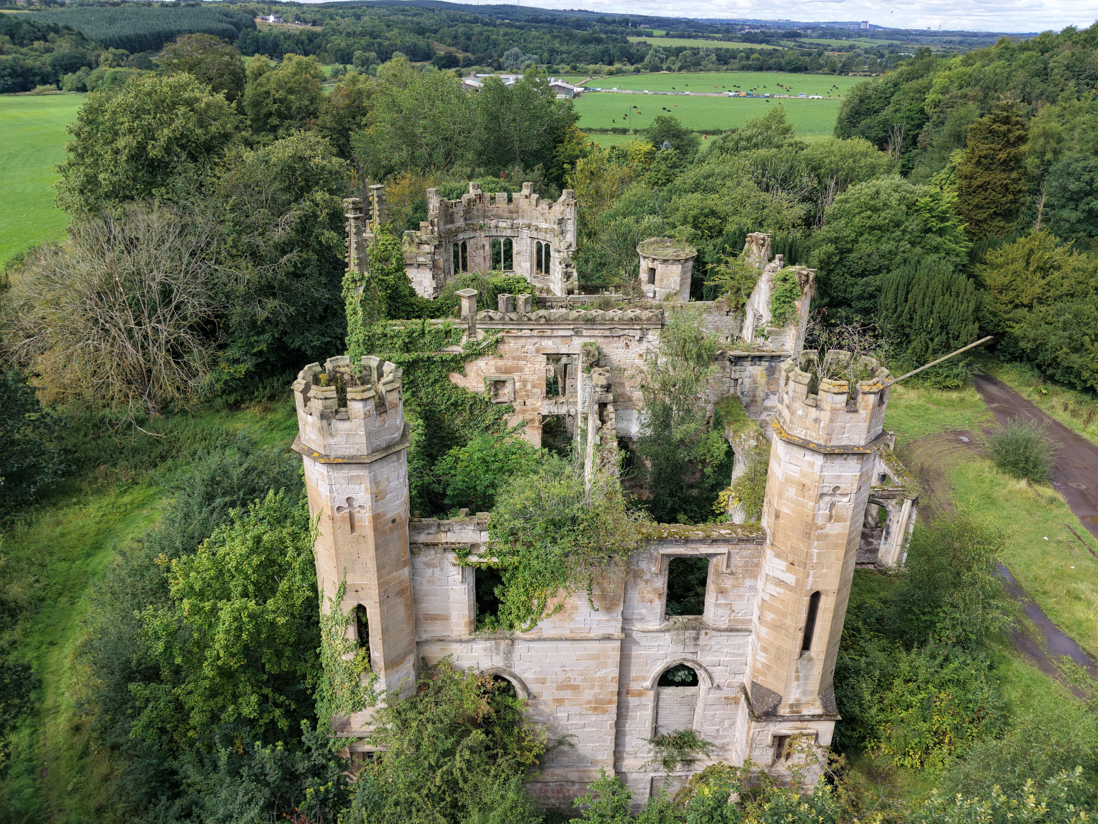 Cambusnethan Priory drone image 2026