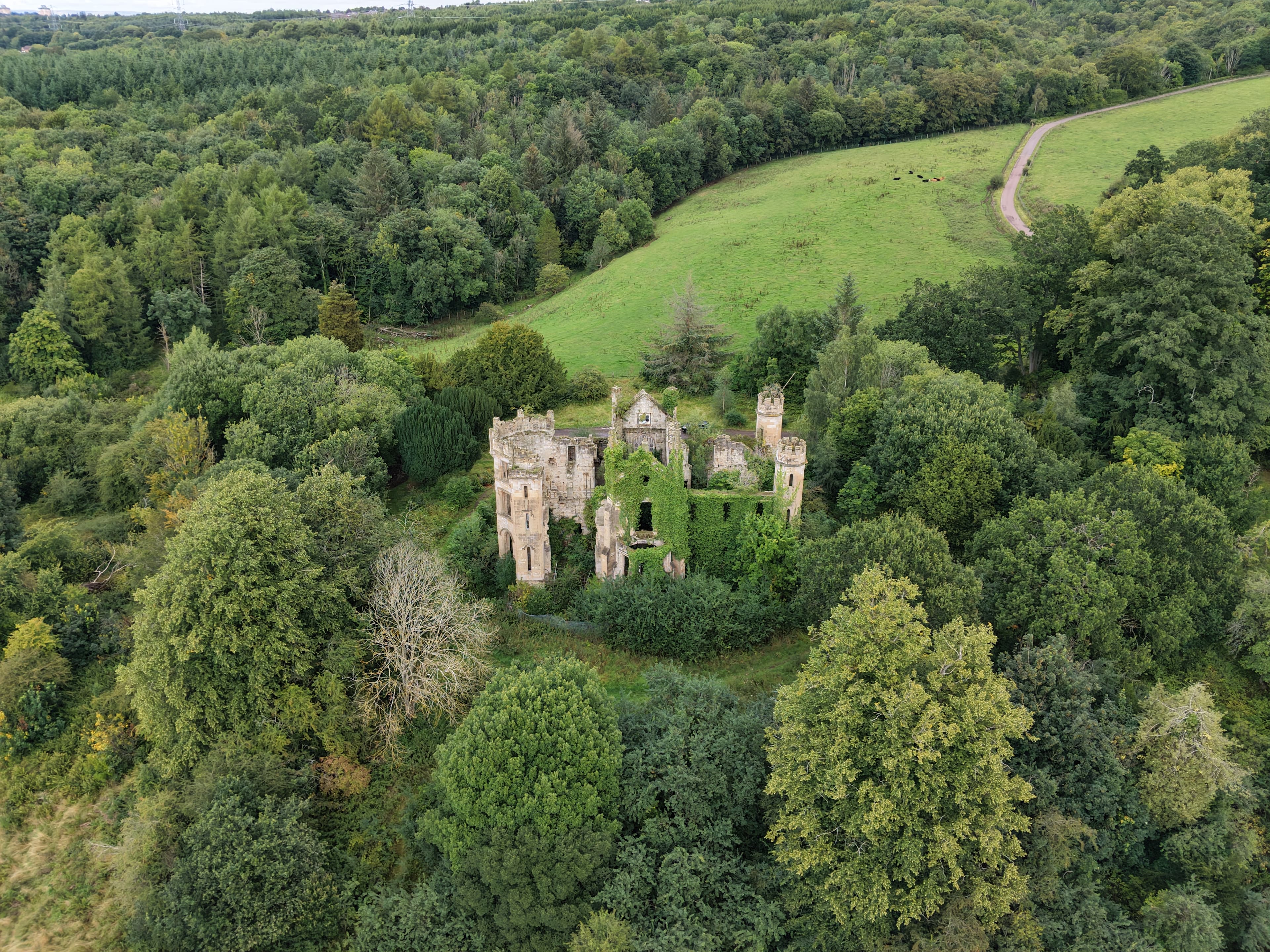 Cambusnethan Priory drone image 2026