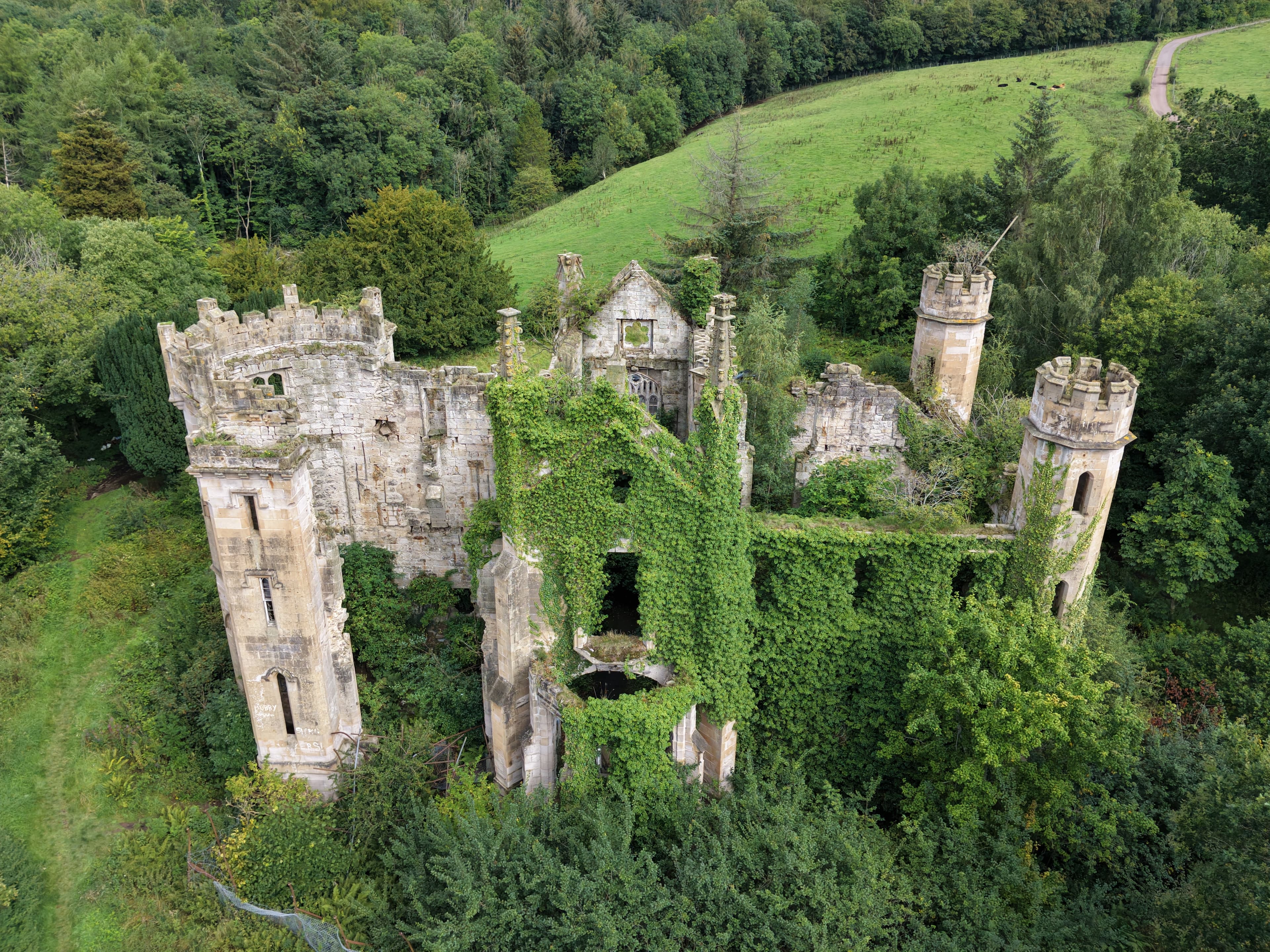 Cambusnethan Priory drone image 2026