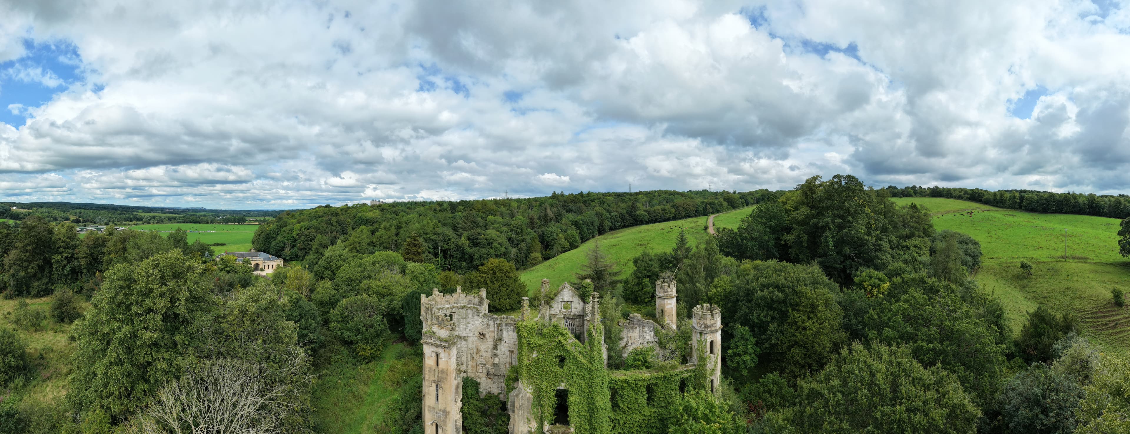 Cambusnethan Priory drone image 2026