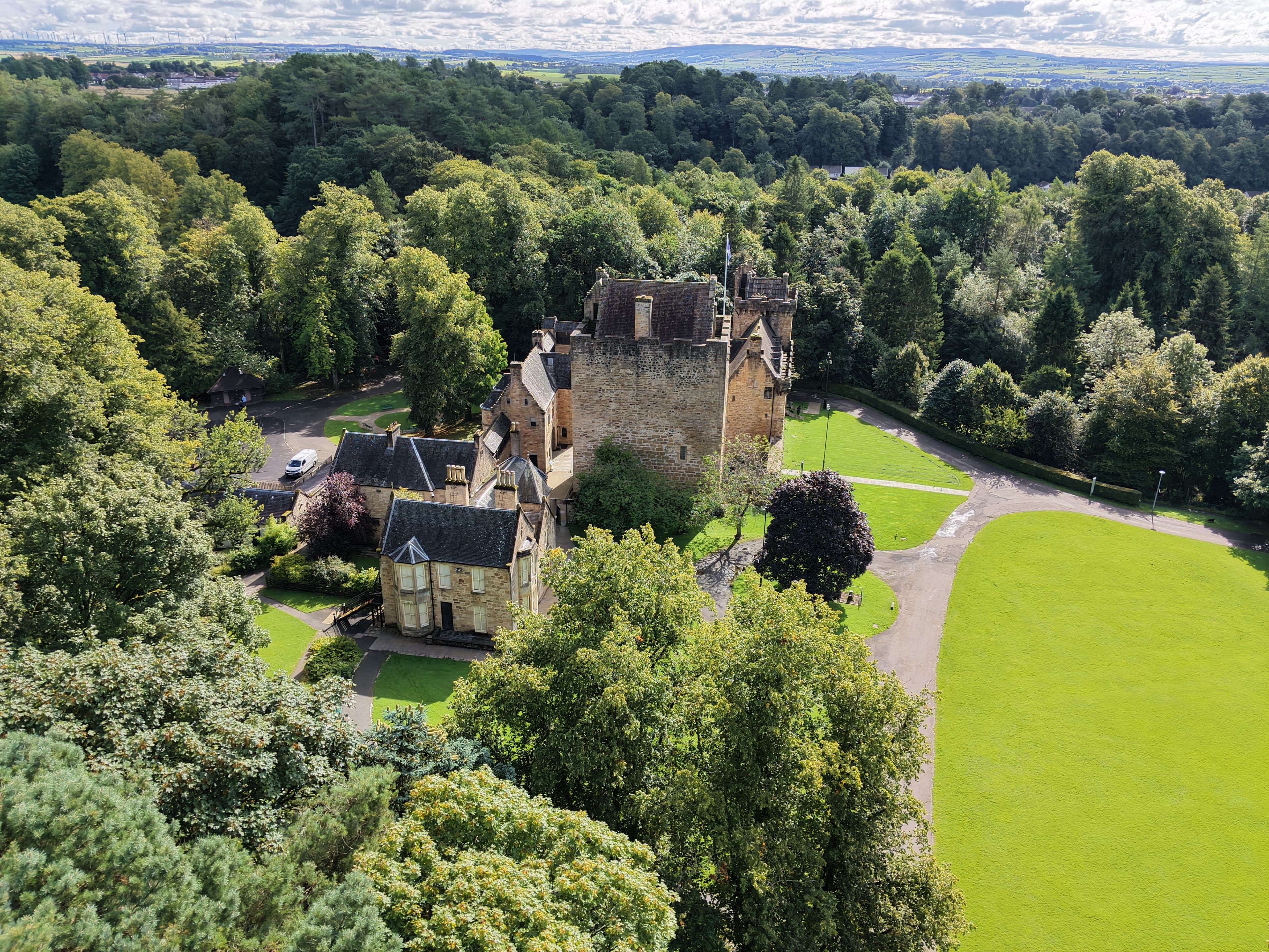 Dean Castle drone image