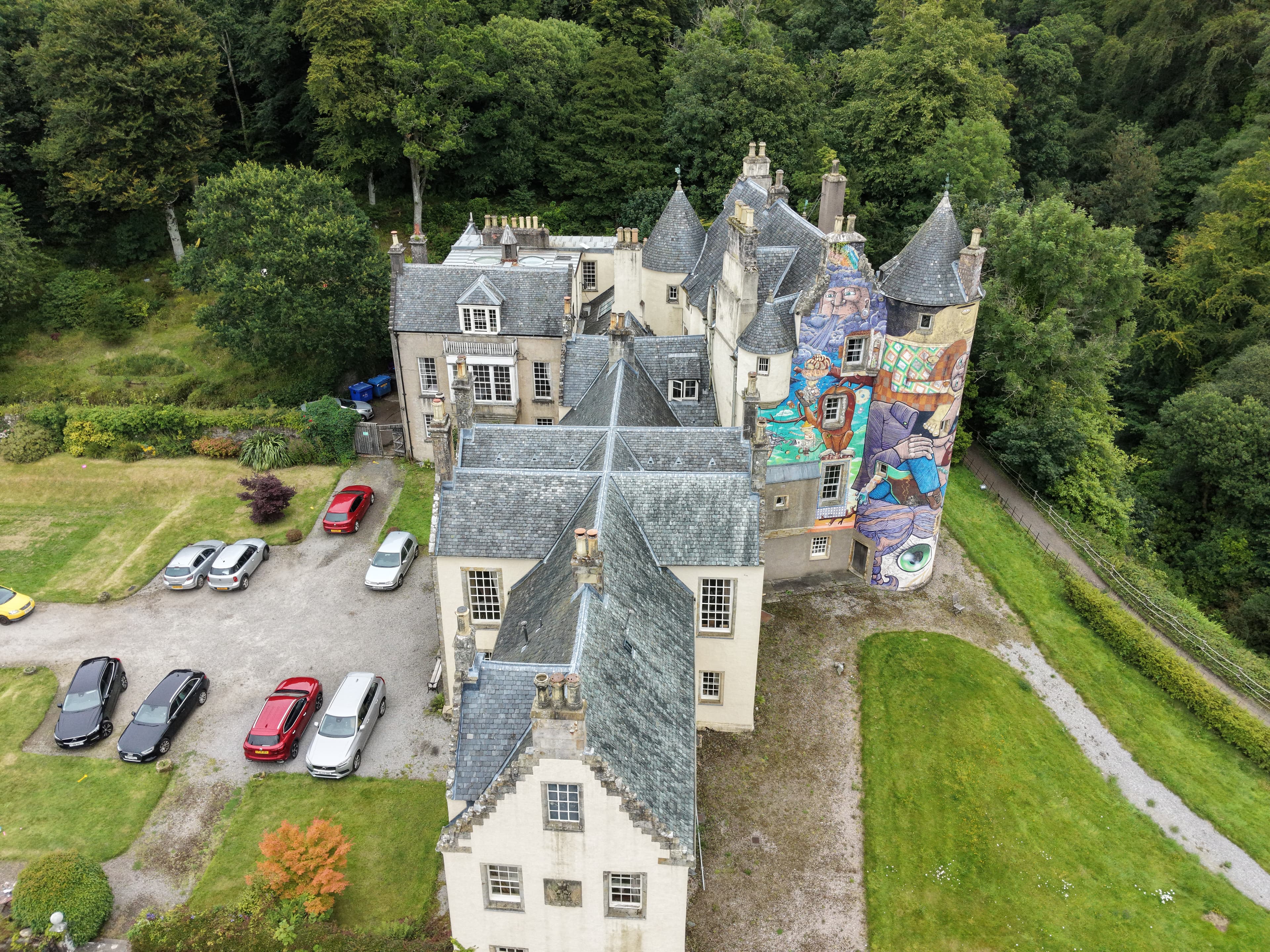Kelburn Castle drone image 2026