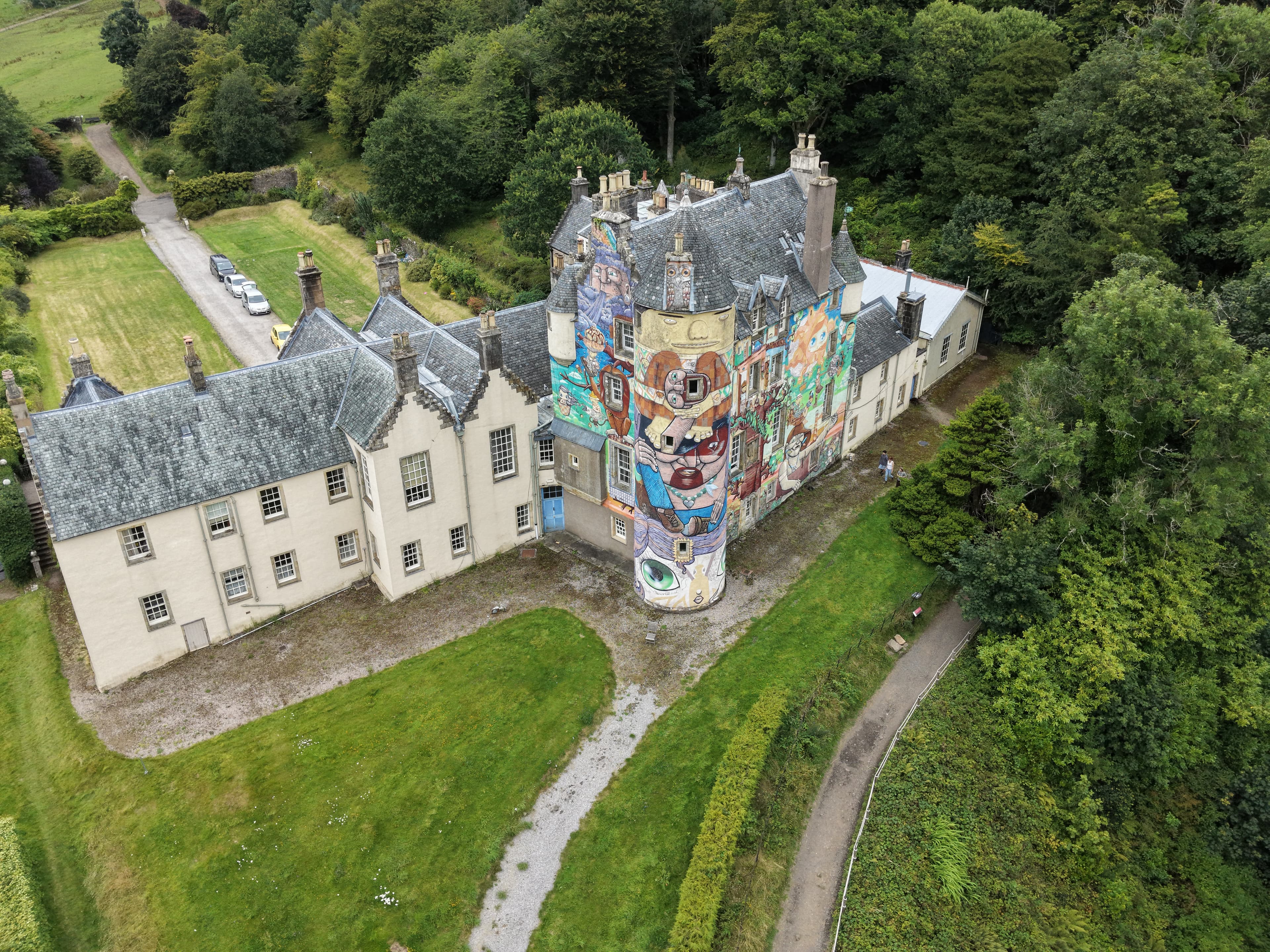 Kelburn Castle drone image 2026