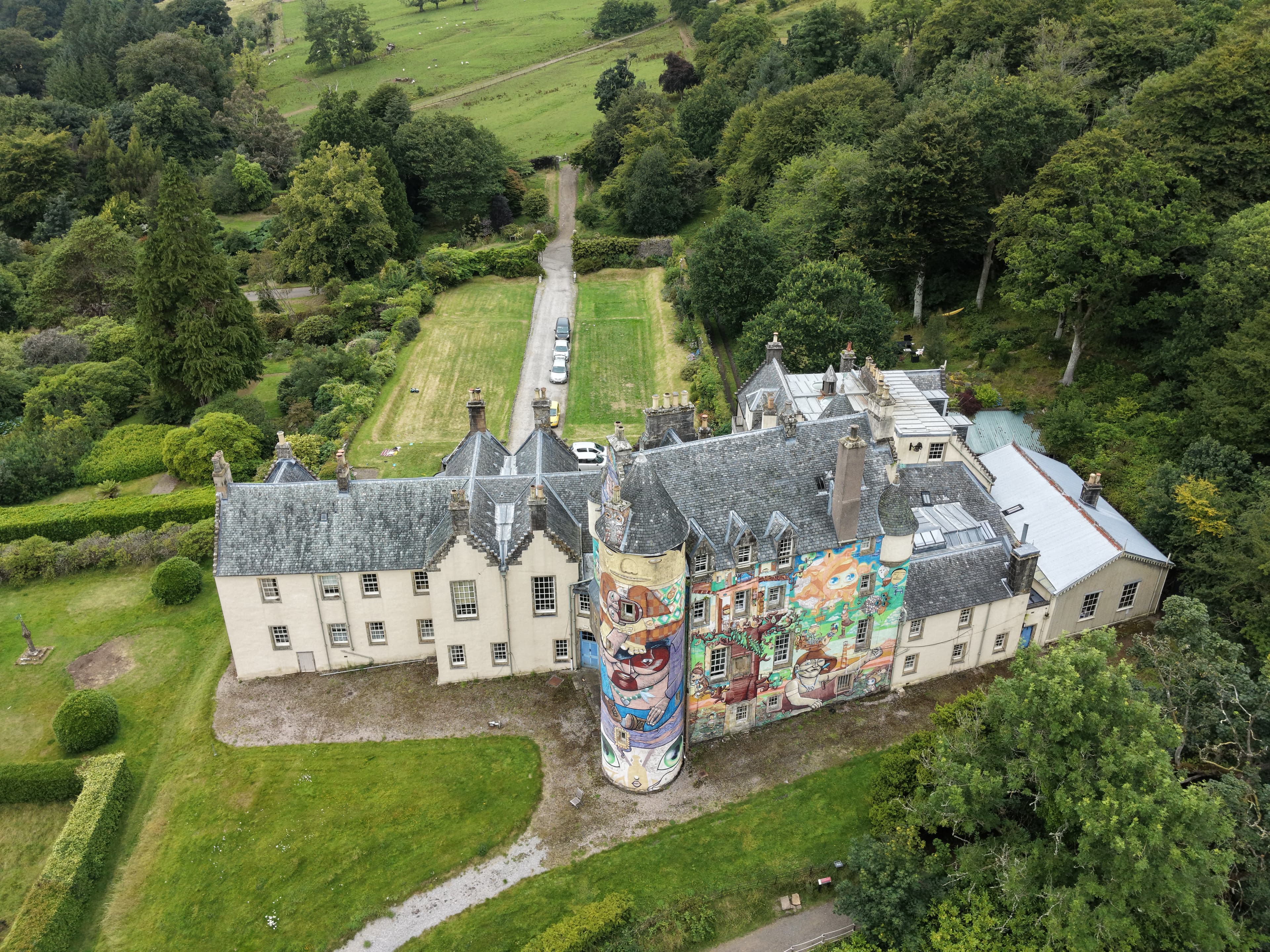 Kelburn Castle drone image 2026